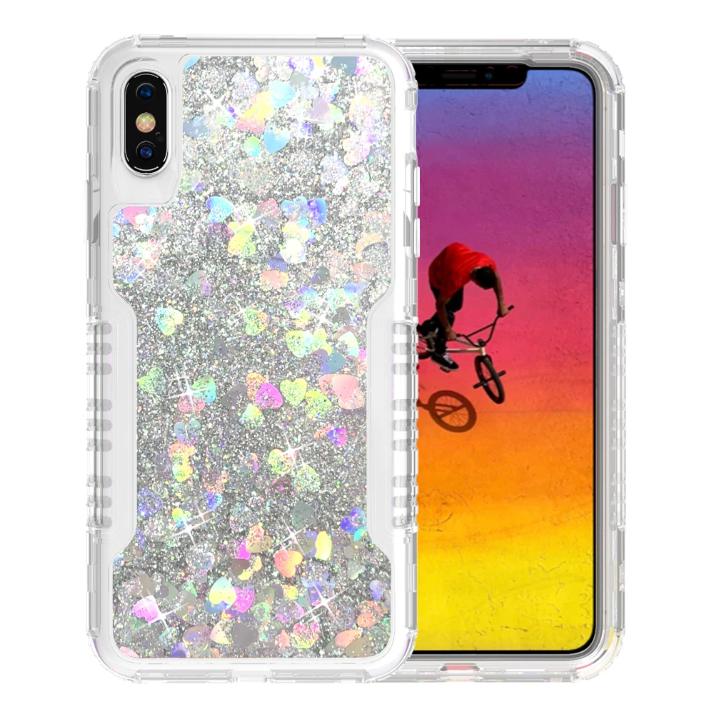 2 in 1 style quicksand pc case for Samsung S8 S9 S8plus coque fitted Glitter tpu samsung note 8 9 J3 2018 J7 2019 funda |