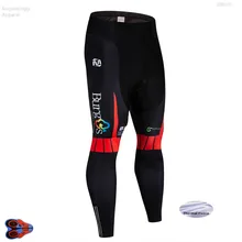 Мужская Команда UCI Велоспорт комбинезон зимний флис Coolmax 9D Велоспорт гелиевая Подушка Биб колготки Mtb Ropa Ciclismo Велоспорт Брюки Спортивная одежда