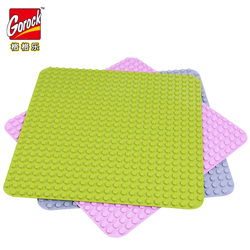 

GOROCK 24*24 Dots 38.4*38.4 cm DIY Brick Educational Baseplate Building Blocks Toys For Children Compatible Legoed Duplo Gifts