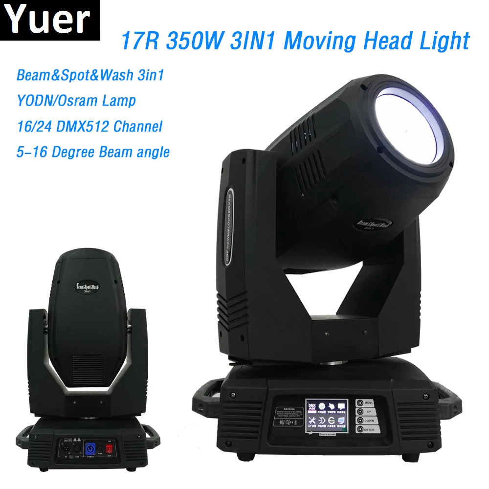 YODN/O-sram 17R 350W луч &amp пятно мыть движущийся головной свет 6/24 DMX512 канал цвет колеса