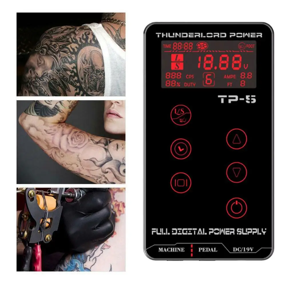 

Tattoo Power Supply Tatuagem for Tattoo Machines Touch Screen Source TP-5 Digital LCD Makeup Dual Tattoo Power Supplies