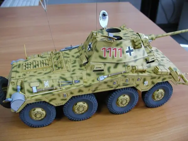 

DIY Paper Model German Heavy Armoured Car Sdkfz 234.2 Puma WW II Boy Gift Papercraft 3D Puzzle