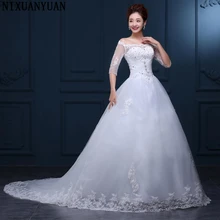 Новое поступление, кружевное бальное платье, свадебные платья, большие размеры, свадебное платье, настоящая фотография