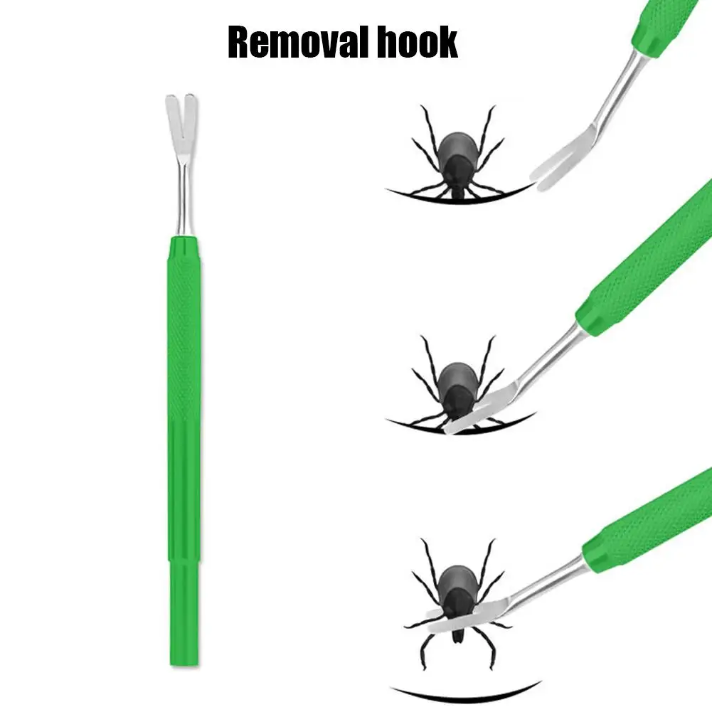 2pcs Tick Removal Tool Stainless Steel Professional Tick Flea Tweezers