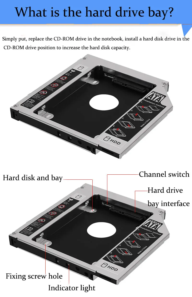 12,7 мм 2nd HD Жесткий диск SSD карман для жесткого диска для LG R590 RD400 RD405 RD410 A510(подарок оптический диск