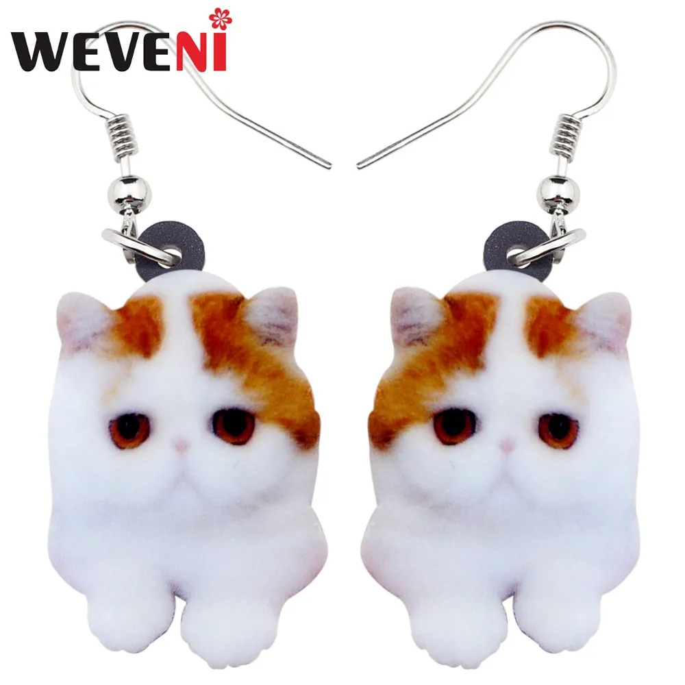 WEVENI акриловые серьги с котенком из мультфильма милые длинные висячие 2018