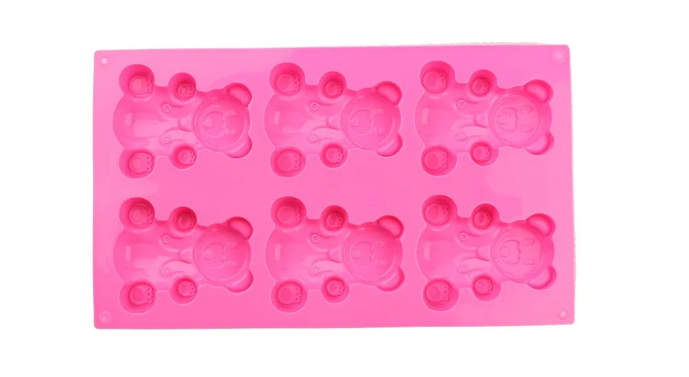 Lovely 3D Bear Form Cake Mold Silicone Mold Baking Tools Kitchen Fondant Cutters Kitchen Fondant Chocolate Mold Decorating