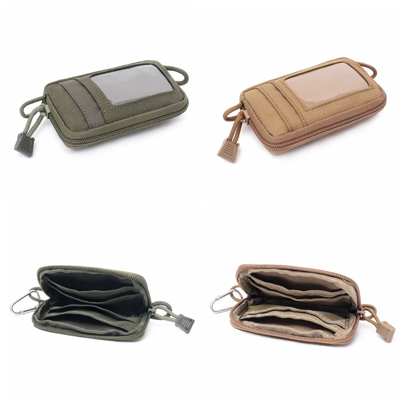 Zippers Waist Bag Waterproof EDC Pouch Tactical Key Change Purse Wallet Travel Kit Coin Purse Pack For Outdoor Camping Hiking