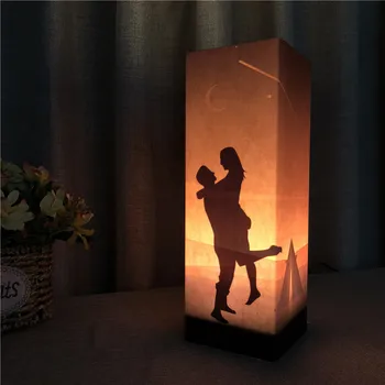 

Sharelife Creative Warm White Lover Paper Shadow USB Night Light for Home Room Atmosphere Lamp Children's Birthday Gift 1038