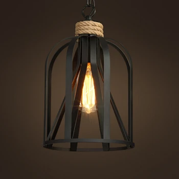 

American Country Garden Chandelier Industry Retro Iron Originality Bar Restaurant Rope Chandelier Free Shipping