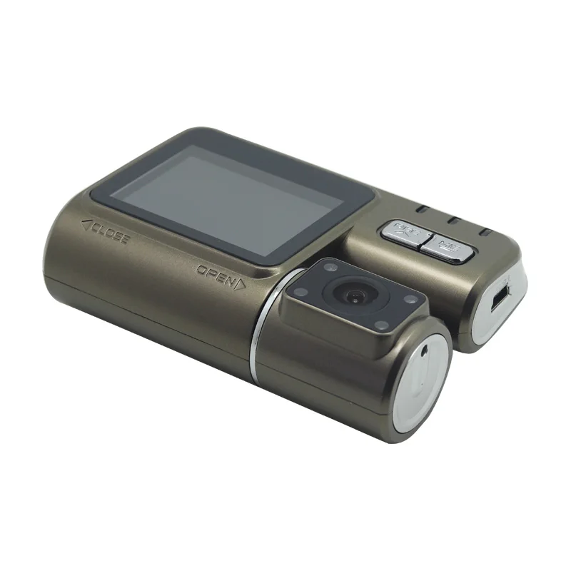 HD 720P Dual Lens Car DVR I1000 G-Sensor + H.264 + MOV Video Recorders + 120 degree ultra wide angle lens Camcorder Car Camera