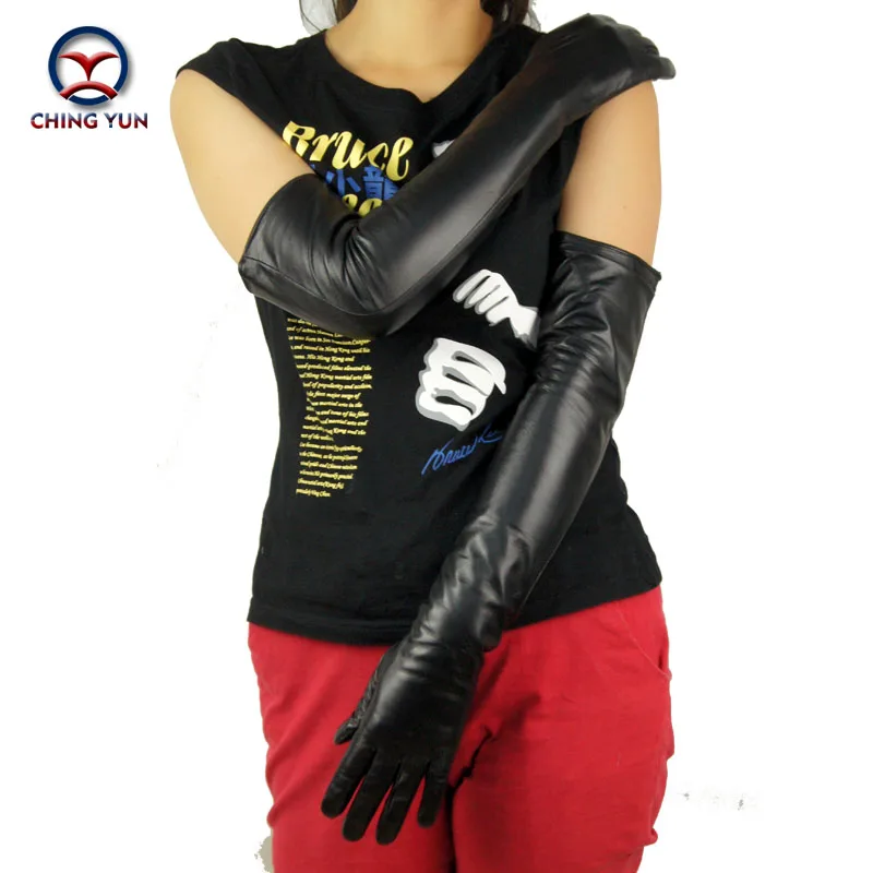 Preise 2018 neue winter dame mode schaffell leder hohe qualität heißer verkauf handschuhe frauen aus echtem leder handschuhe lange stil Arm hülse