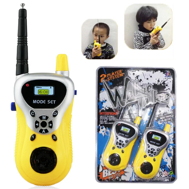 1 Pair Portable Two Way Walkie Talkies Toy for Boys Radio Frequency