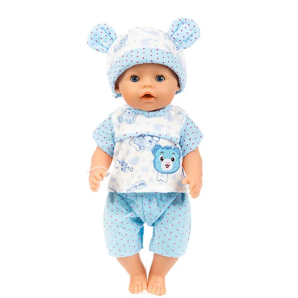 Для 43 см детская кукла качество Мех животных мультфильм комбинезон шапка набор для 18 дюймов девочка куклы милая Одежда для кукол Кукла аксессуар - Цвет: Blue Rabbit B