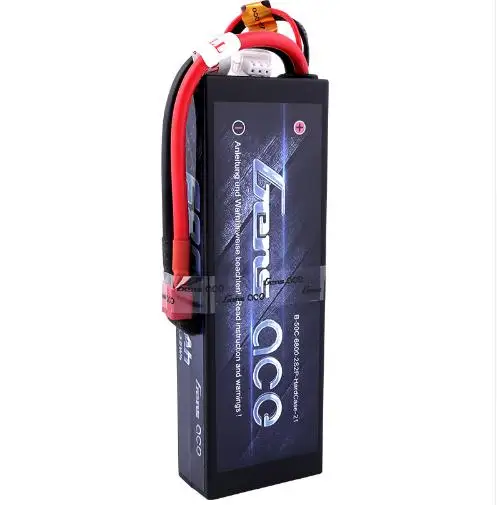 2 шт Gens ace 2S Lipo аккумулятор 6800 мАч 7,4 В Аккумулятор 50C Deans разъем для осевого RC автомобиля 1/8 1/10 жесткий кейс высокого разряда