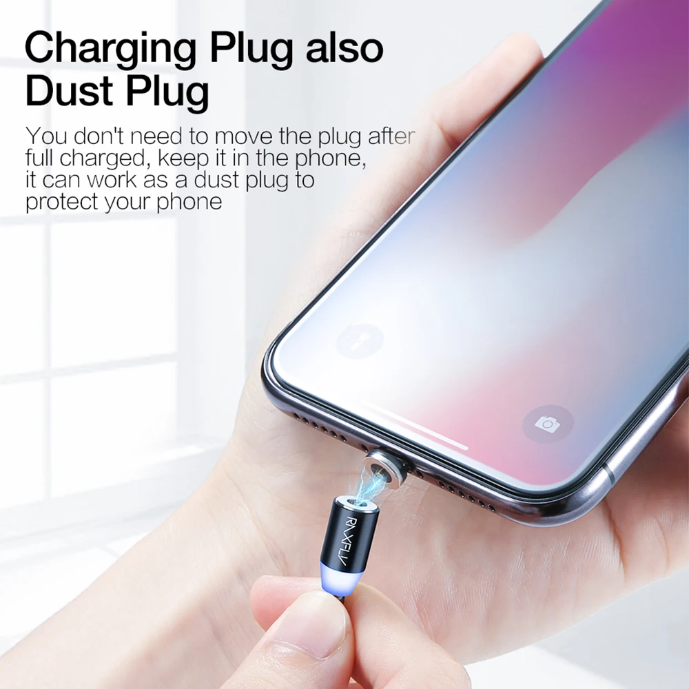 RAXFLY Магнитный зарядный кабель Lightning для iPhone X XS 8 плюс магнит Зарядное устройство