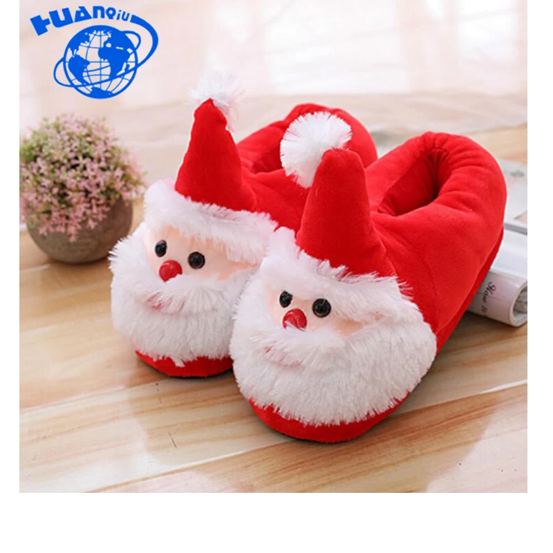 HUANQIU Santa Claus Home Woman's Cotton Shoes Indoor Thick Bottom Home ...