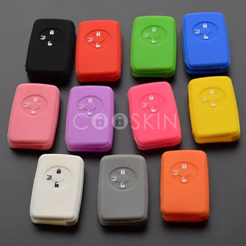 

Silicone Remote Key Case For Toyota Previa Reiz RAV4 Corolla Avalon Remote Holder FOB Covers Cover 3 Button Key 100pcs/lot
