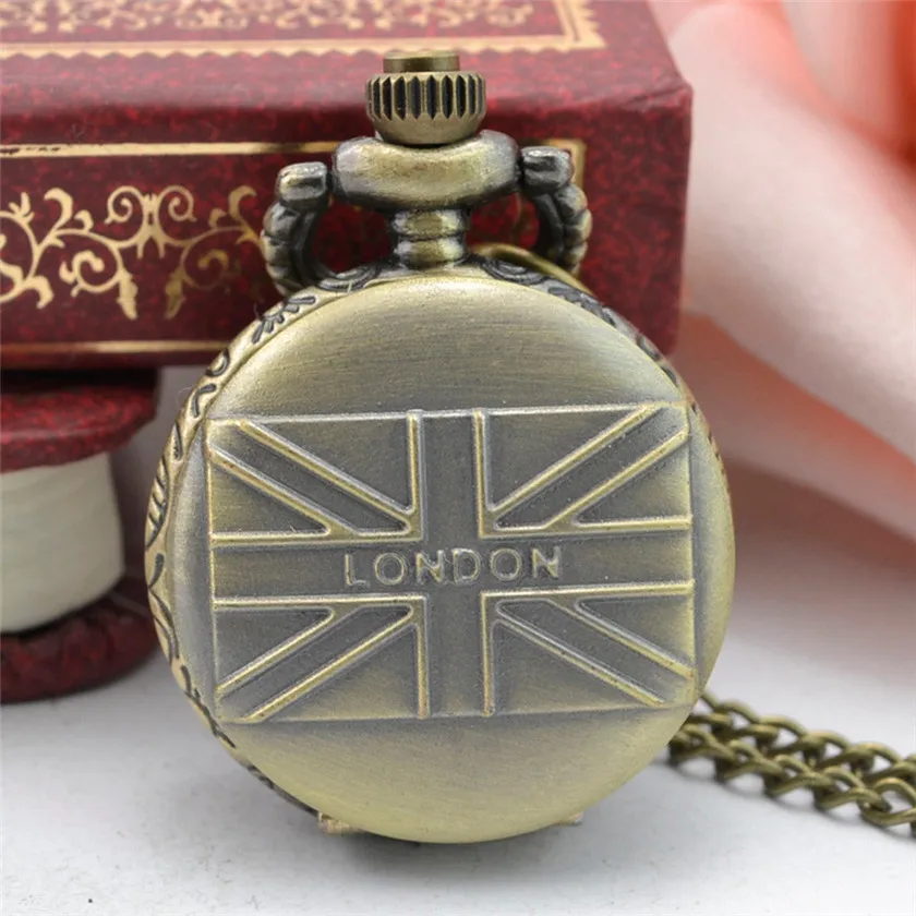 2017 Vintage Steampunk Retro Bronze Design Pocket Watch Quartz