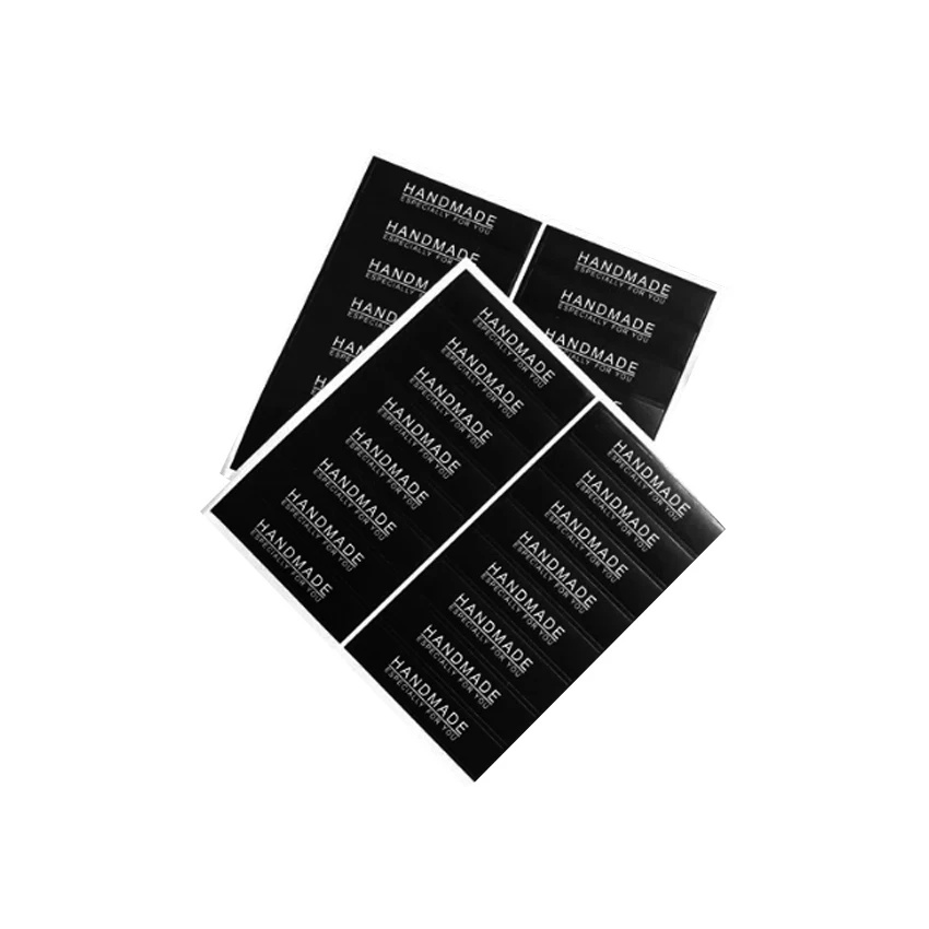 160pcs/pack Black Handmade Rectangular sealing Stickers Labels Sealing