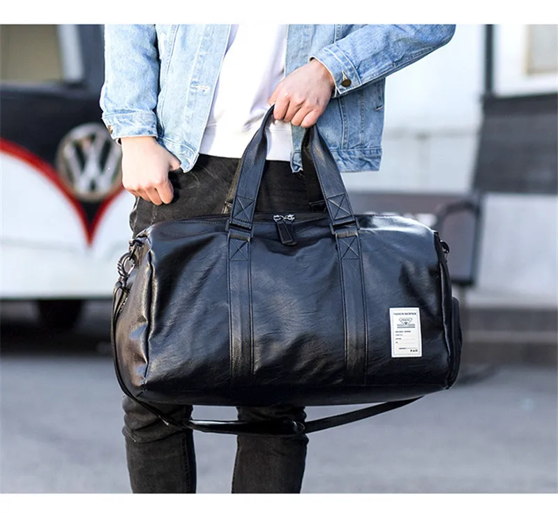 Для женщин Для мужчин унисекс сумка для путешествий Пляжная Сумка Crossbody сумка PU большой Ёмкость модные пары Duffel посылка горячая распродажа