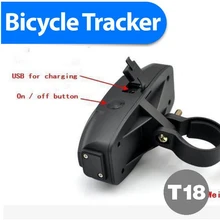 LED Taillingt bike gps trackers 2200mAh Big Battery Strong Mini GPS GPRS GSM Realtime SMS Network Vehicle Tracker Bike