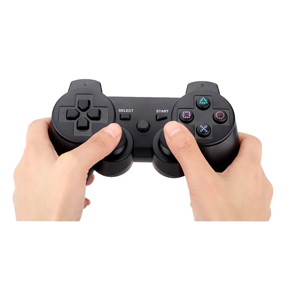 1 Pair of USB Wired Game Controller for Sony PlayStation PS3 / PC Pad Console Blackin Gamepads