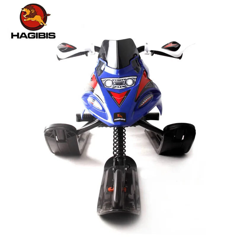 HAGIBIS Snow Sled With Safe Brake, Snowmobile With Automatic Retractable Tow Leash System, Snow Moto Zip Minion Ride On system zip