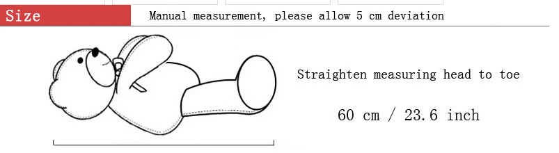 Маленький размер 60 см для детей милая набивная плюшевая игрушка медведь плюшевая игрушка большая Объятия Медведь Детская кукла для девочек Подарки на день рождения подарок