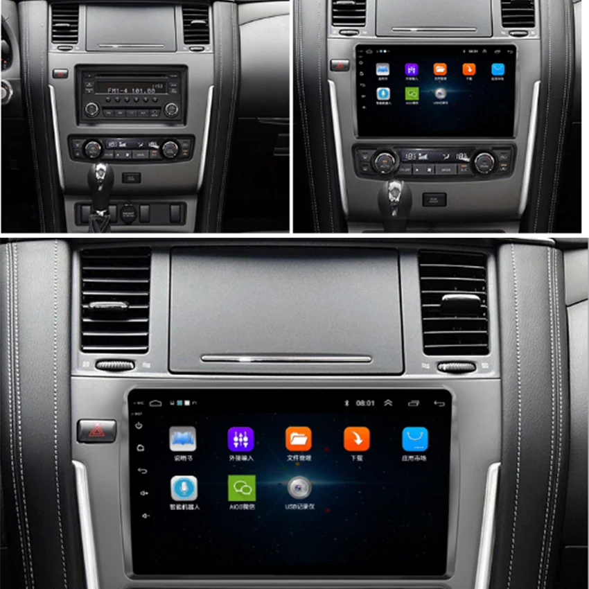 Автомобильный радиоприемник андроид мультимедийный проигрыватель для Nissan Patrol Armada~ автомобильный сенсорный экран gps навигация поддержка Carplay Bluetooth