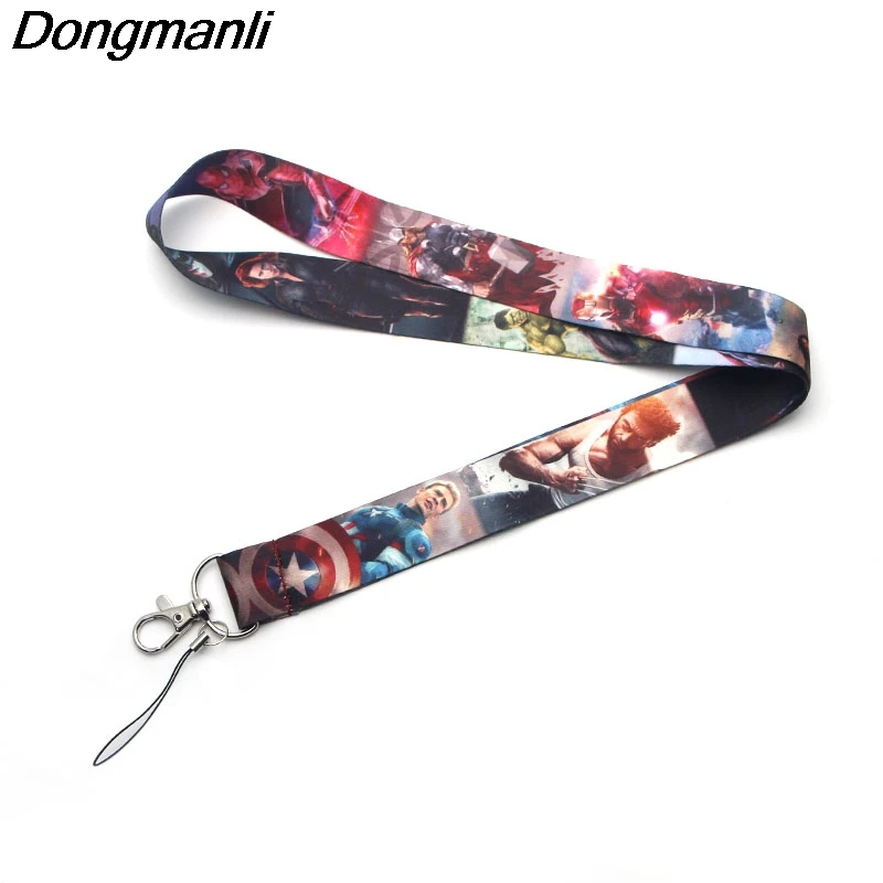 

DMLSKY Movie Marvel's The Avengers Lanyard Phone Rope Keychains Phone Lanyard for Keys ID Card Men Lanyards M1740