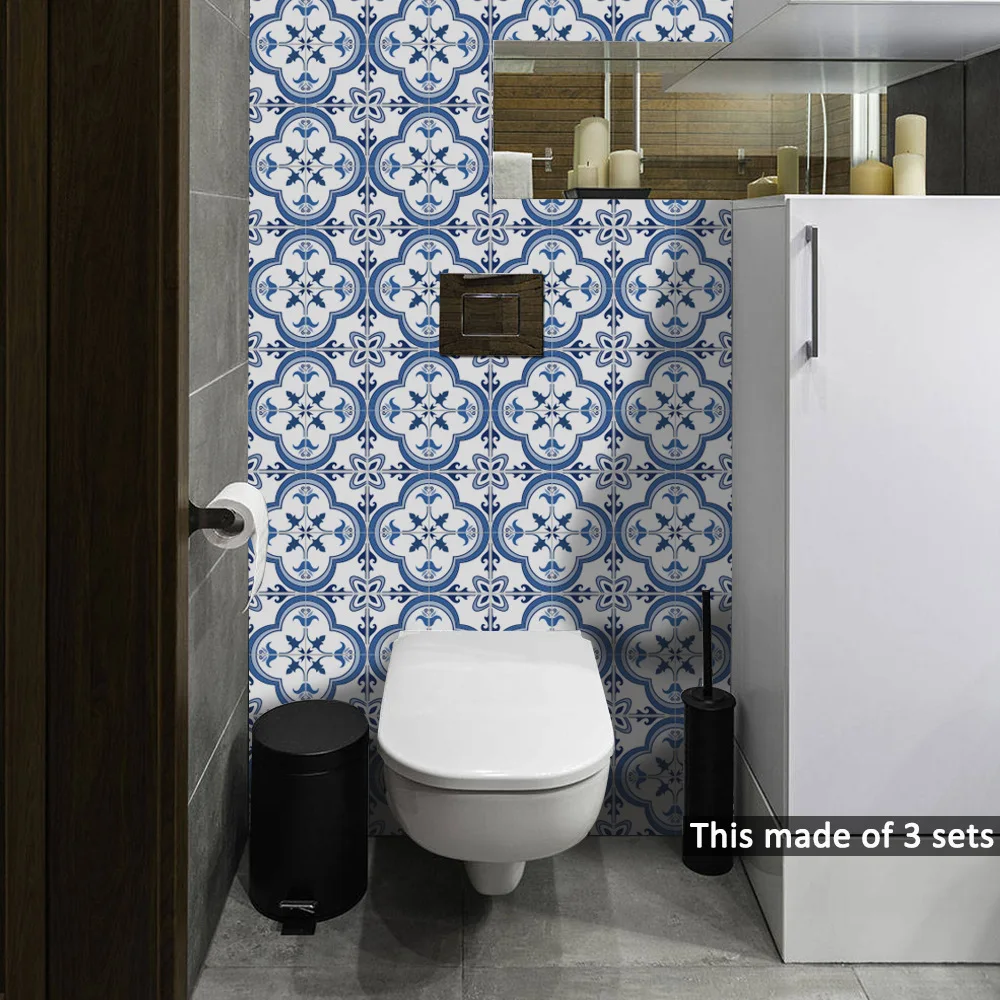 Funlife Chinese Style Tile Stickers,Porcelain Art Decal