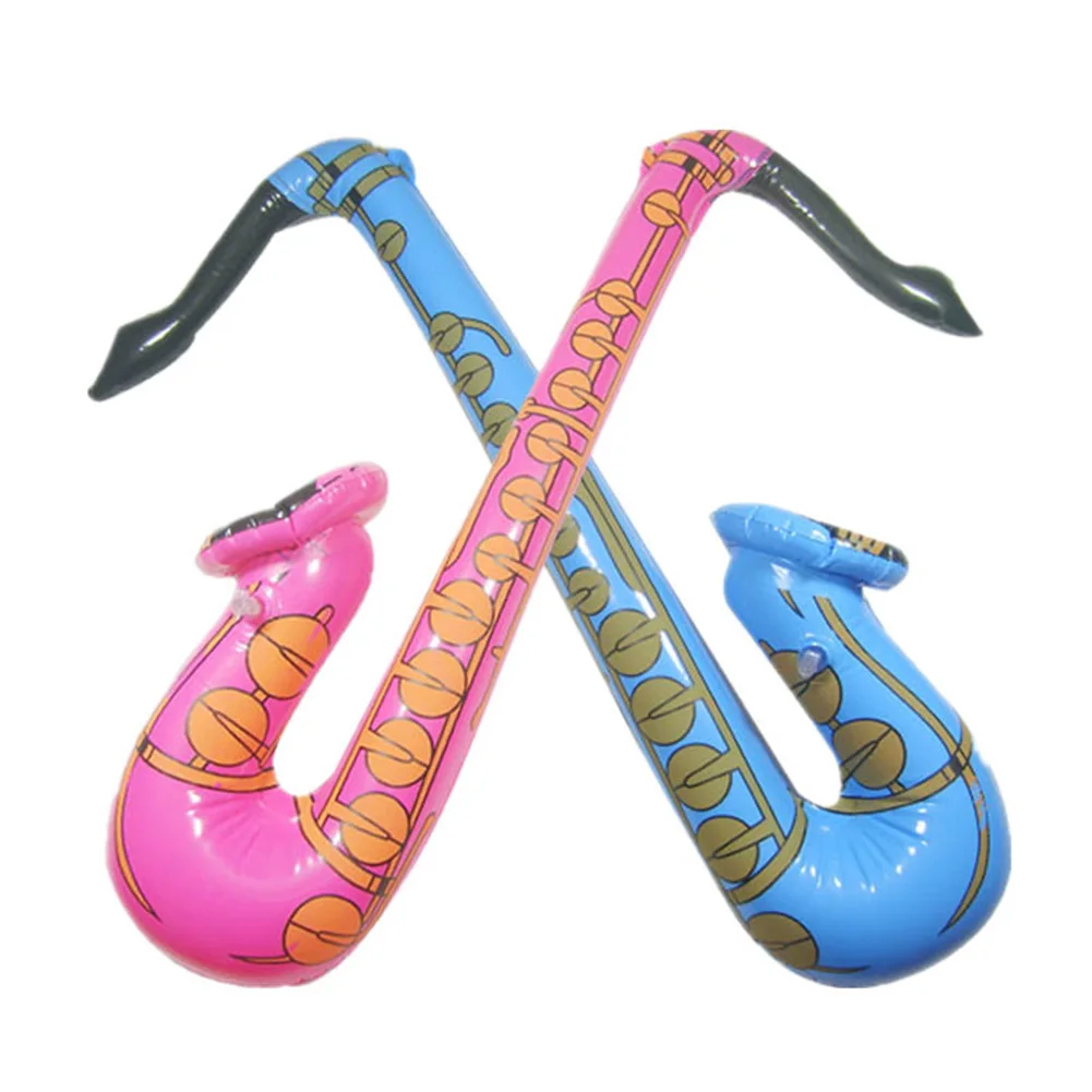 

Hot 70cm Fun Inflatable Blow Up Rock&Roll Saxophone Disco Holiday Party Music Toy LFD