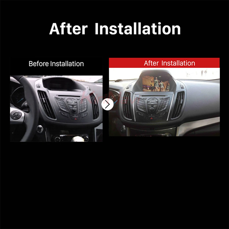 Cheap KiriNavi Octa core 4G LET android 7 car radio 2 din for ford kuga multimedia 2013 - 2017 support 4K Video 4G 2