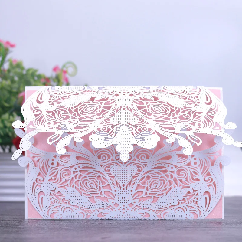 12 Pcs Putih Tiffany Biru Cantik Kartu Undangan Pernikahan