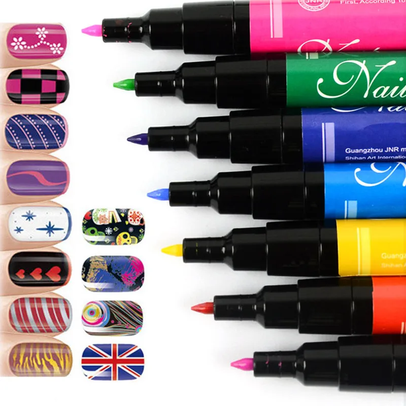 Y&S 19 Colors Nail Art Pen for 3D Nail Art DIY Decoration Nail Polish Pen Set 3D Design Nail