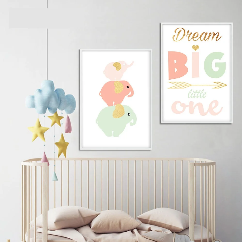 Cute-Elephant-Nursery-Quote-Wall-Art-Canvas-Poster-ABC-Alphabet-Print-Nordic-Style-Painting-Picture-Kid(3)