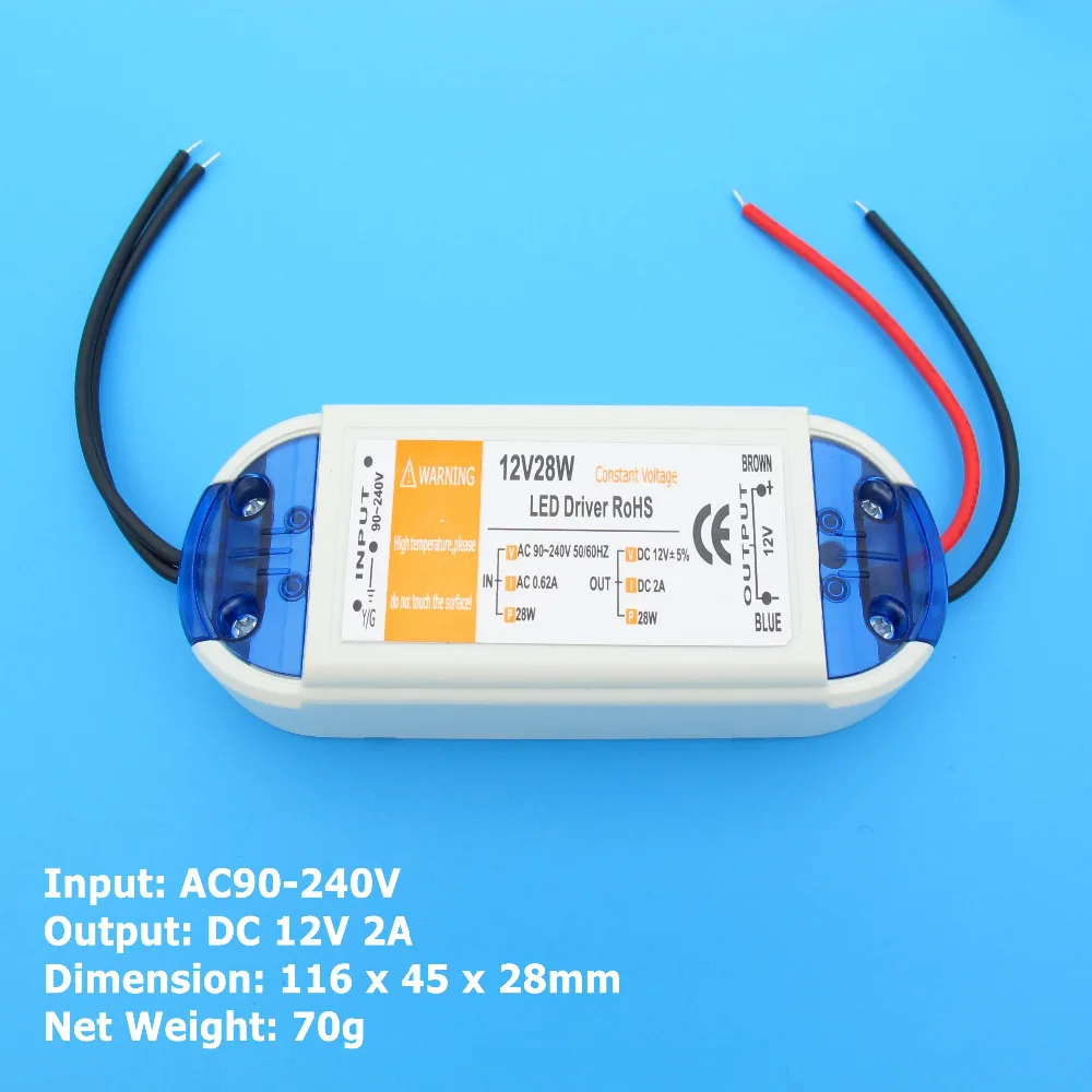 Высокое качество 12 В переменного тока в постоянный светодиодный драйвер 18 Вт 28 Вт 48 Вт 78 Вт 100 Вт блок питания для светодиодной ленты светодиодный осветительный прибор