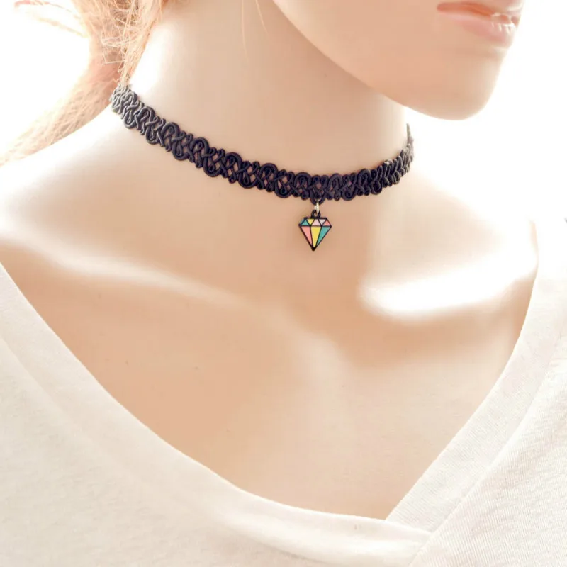 2016 New Black Velvet Choker Necklace For Women Lucky Chokers Necklace
