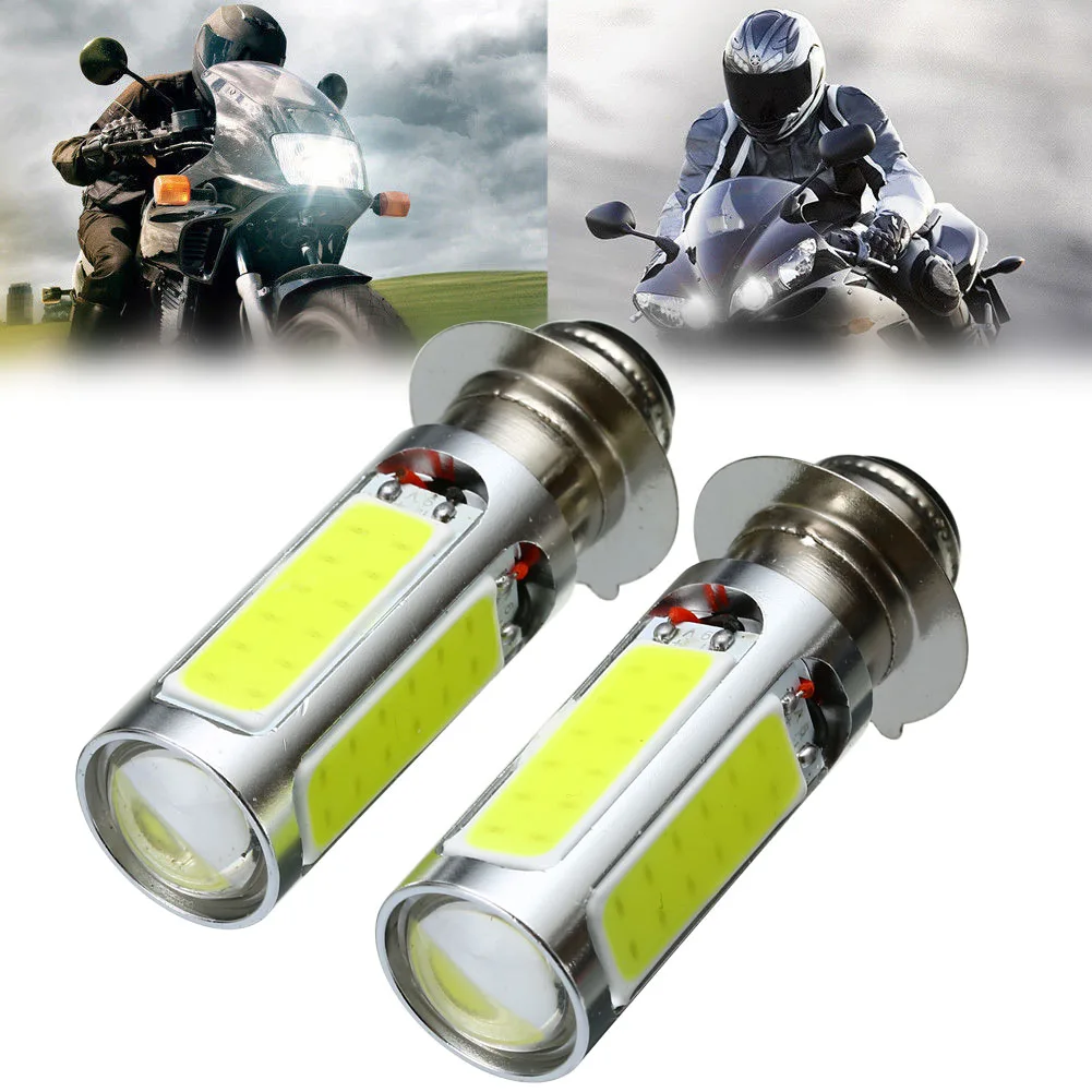 1 Pair 12V 20W H6M PX15d COB LED Motorcycle ATV Headlight Fog Light