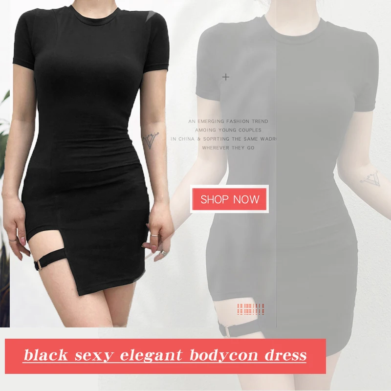 black sexy elagent bodycon dress