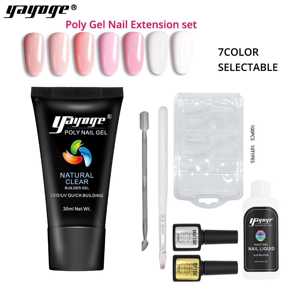Yayoge Poly Gel Set 30ml 7 colors UV Gel Nail Polish For Nails