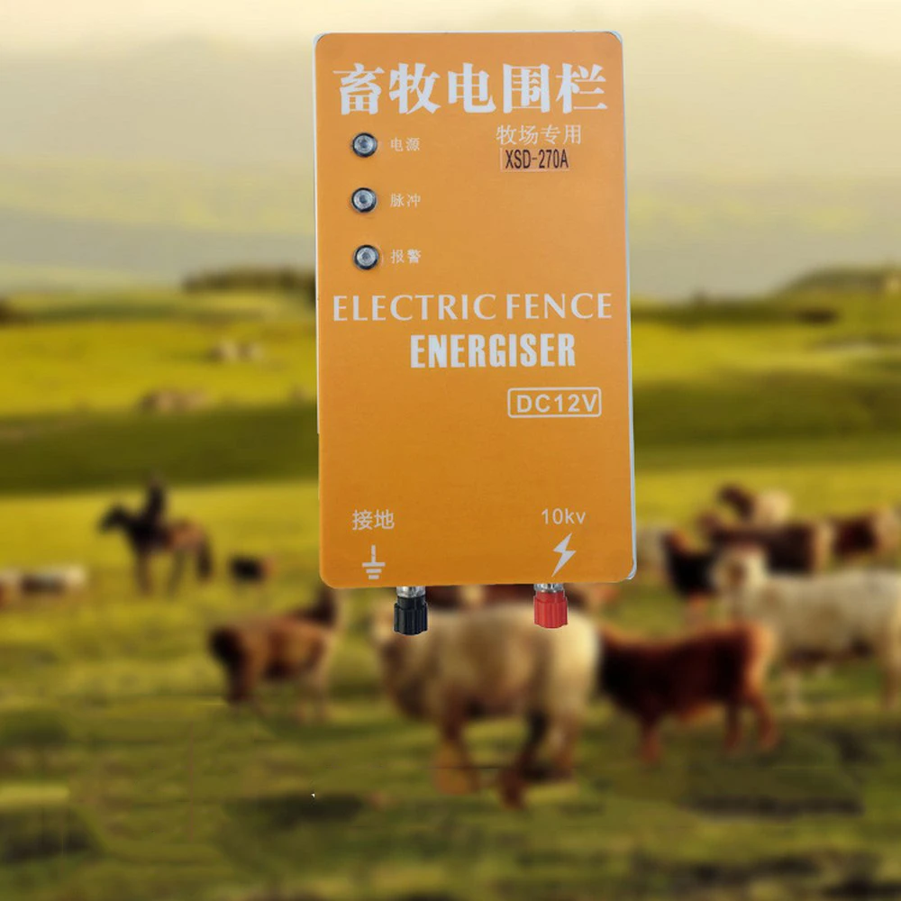 10KM Solar Electric Fence Energizer for Animals Cattle Farm Shepherd XSD-280B High Voltage Pulse Fencing Controller Sheep7