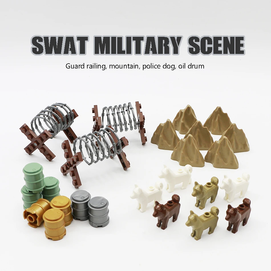 compatible lego military scene moc
