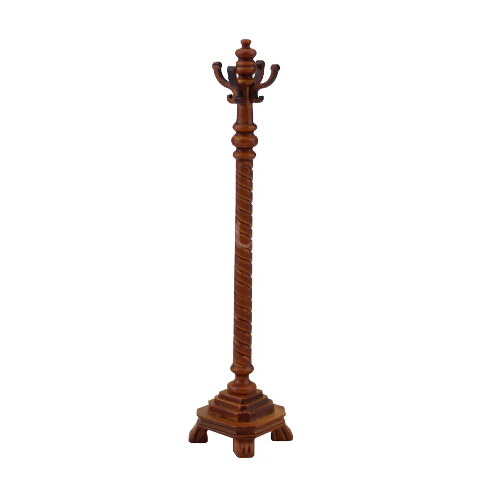

FINE Miniature furniture 1/12 scale hand-made Wood carving Coat rack