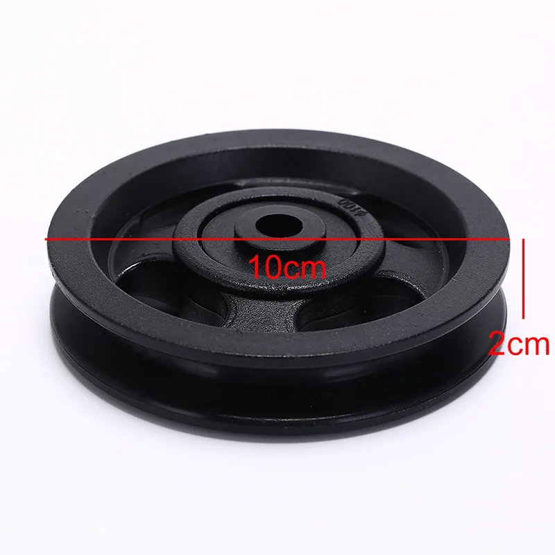 1pc Waterproof Black Bearing Pulley Wheel Cable Gym Equipment Part 100mm