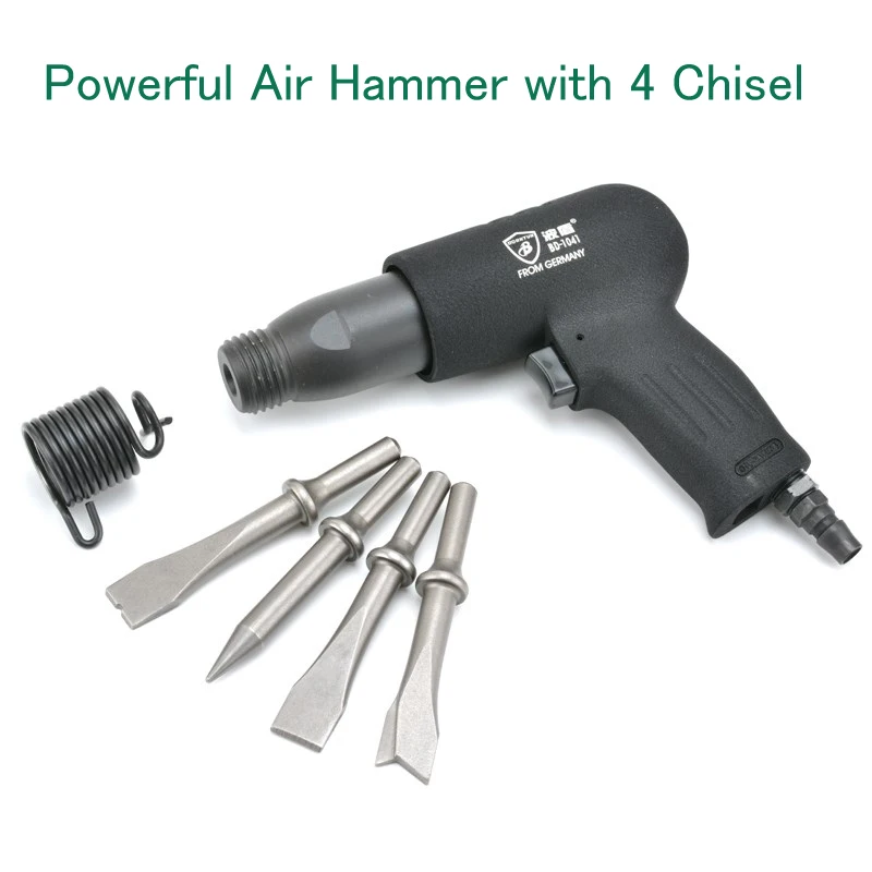 Powerful Air Hammer BD 1041 with 4 Chisel Pneumatic Chisel Pneumatic Riveter Hammer Guns in