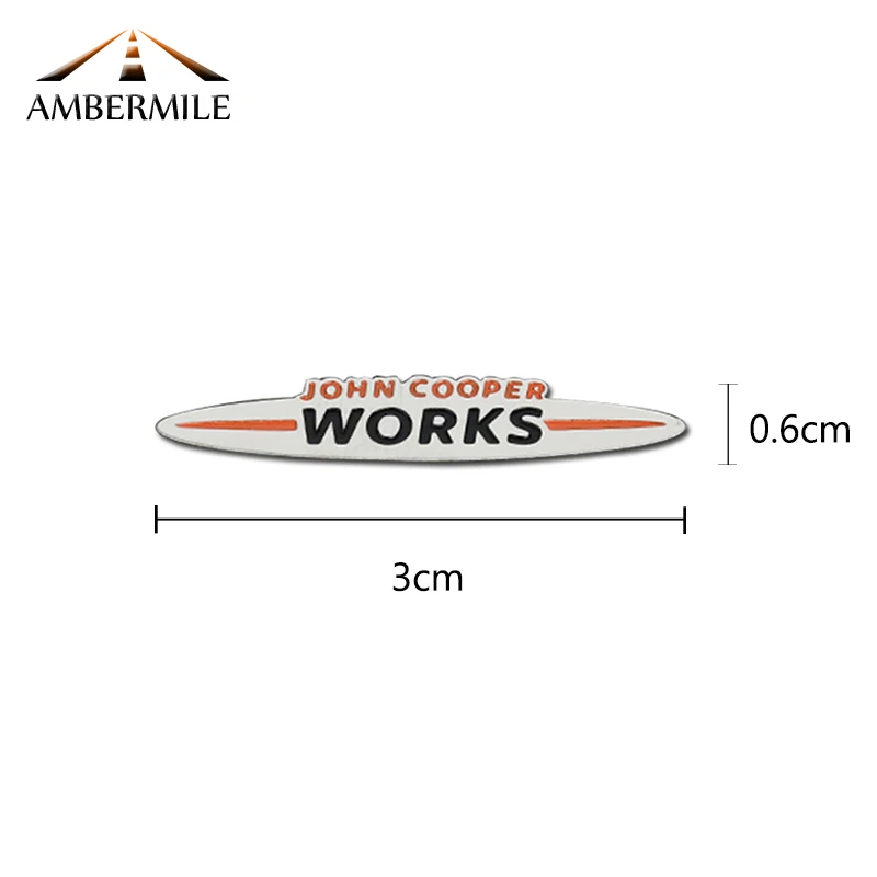 AMBERMILE Металл Мини JCW Стикеры s эмблемы интерьер автомобиля Стикеры для Mini Cooper Countryman JCW F55 F56 F60 R50 R56 аксессуары