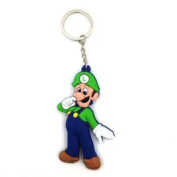

10pcs Regooly RE104 Super Mario Bros Luigi Couple keychain keyring gifts key holder decorations pendant pvc funny cosplay kids