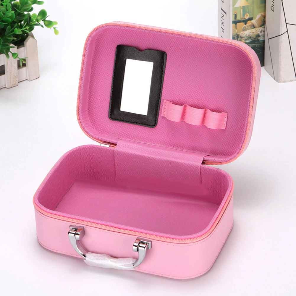 1 قطعة جديد الكرتون القط المحمولة ماكياج حقيبة حمل كبير قدرة تخزين حاوية الحقائب المنزل تخزين منظمة التجميل حقيبة